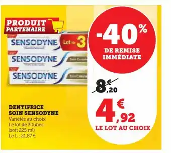 Super U Dentifrice Soin Sensodyne offre