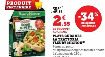 Super U Plats Cuisines La Trattoria Fleury Michon offre