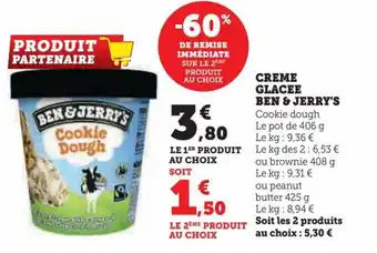 Super U Creme Glace Ben & Jerry's offre