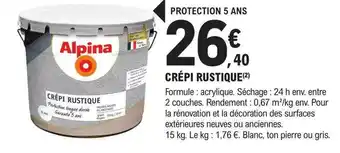 E.Leclerc Brico Crépi rustique alpina offre