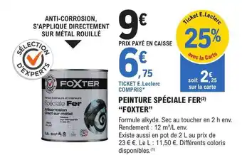 E.Leclerc Brico Peinture spéciale fer offre