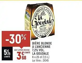 Spar Bière blonde à l'ancienne 7,2% vol. la goudale offre