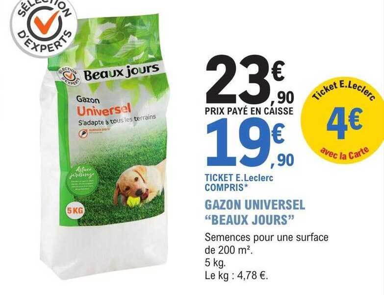 Promo Gazon universel chez E.Leclerc Jardi