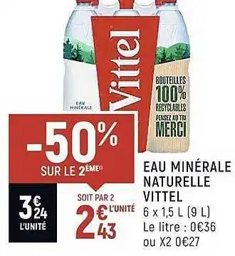 Eau minérale naturelle vittel