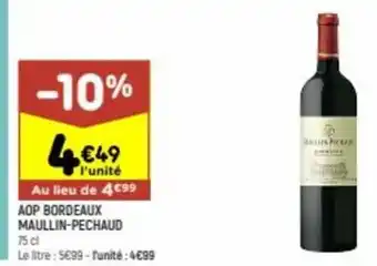 Leader Price AOP bordeaux maullin-pechaud offre
