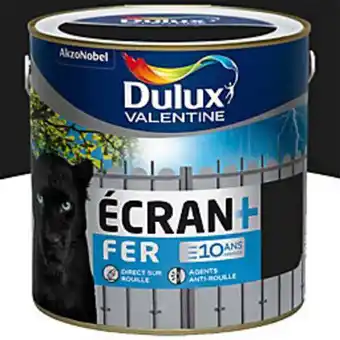 Castorama Peinture ecran+ fer protection antirouille dulux valentine mat noir 2l offre