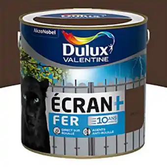 Castorama Peinture ecran+ fer protection antirouille dulux valentine brillant brun normandie 2l offre