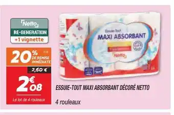 Netto Essuie-tout maxi absorbant decore netto offre