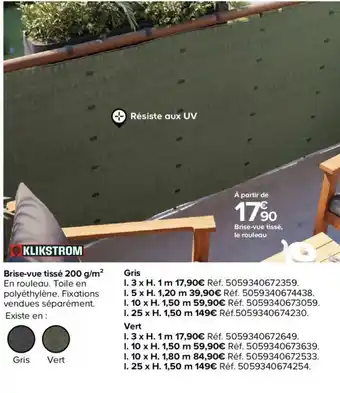 Castorama Brise-vue tisse offre