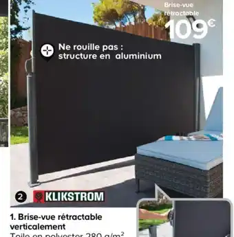Brise-vue retractable verticalement