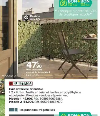 Castorama Haie artificielle extensible offre