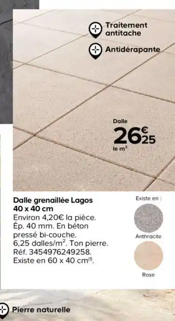 Castorama Dalle grenaillee lagos offre