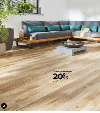 Castorama Carrelage sol woodland bois naturel offre