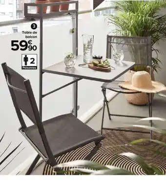 Castorama Table de balcon offre
