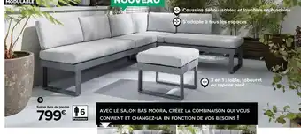 Salon bas de jardin modulable