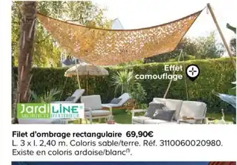 Castorama Filet d'ombrage rectangulaire offre