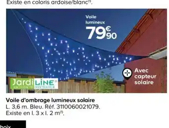 Castorama Voile d'ombrage lumineux solaire offre