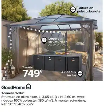 Castorama Goodhome tonnelle yallis offre