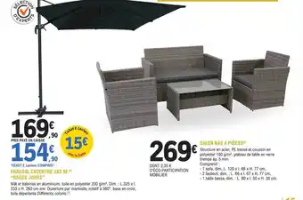 E.Leclerc Jardi Parasol excentré 3x2 m offre
