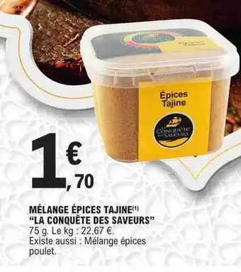 E.Leclerc Mélange épices tajine offre