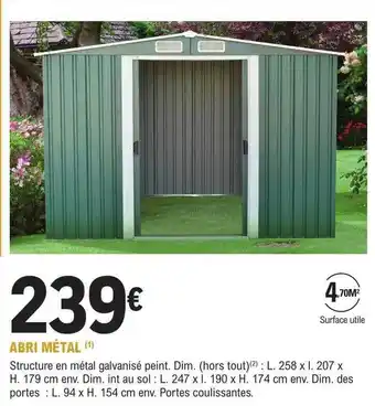 E.Leclerc Jardi Abri métal offre