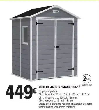 E.Leclerc Brico Abri de jardin offre