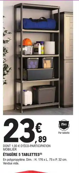E.Leclerc Brico Étagère 5 tablettes offre