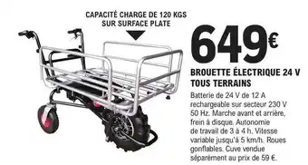 E.Leclerc Brico Brouette électrique 24v tous terrains offre