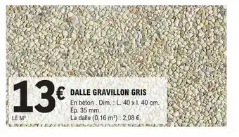 E.Leclerc Brico Dalle gravillon gris offre