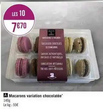 Macarons variation chocolatée