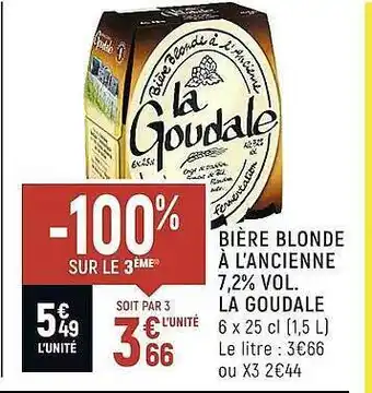Bière blonde à l'ancienne 7,2% vol. la goudale
