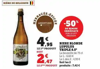 U Express Bière blonde lupulus triple 8.5° offre