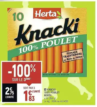 Knacki 100% poulet herta