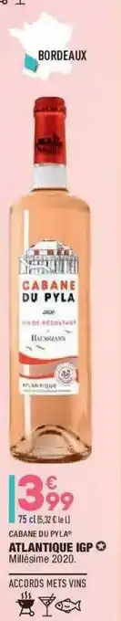 ALDI Cabane Du Pyla Atlantique Igp Millésime 2020 offre