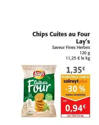 Colruyt Chips Cuites Au Four Lay's offre