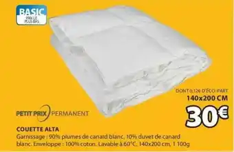 JYSK Couette Alta offre