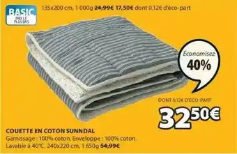JYSK Couette En Coton Sunndal offre