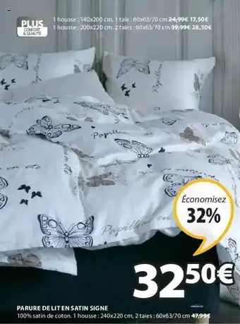 JYSK Parure De Lit En Satin Signe offre
