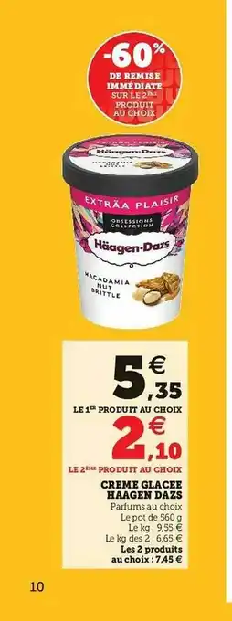 U Express Crème Glacée Haagen Dazs offre