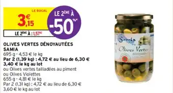 Olives Vertes Dènoyautèes Samia