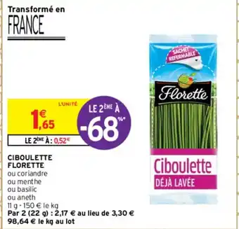 Intermarché Ciboulette florette offre