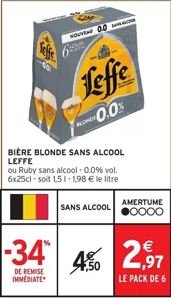 Intermarché Bière Blonde Sans Leffe offre