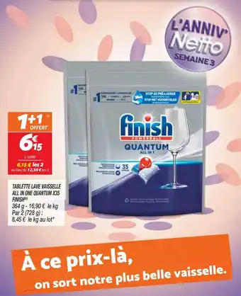 Netto Tablette lave-vaisselle all in one quantium x35 finish offre