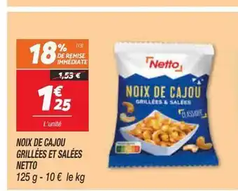 Noix de cajou grilles et salees netto
