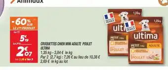Netto Croquettes pour chien mini adulte poulet ultima offre