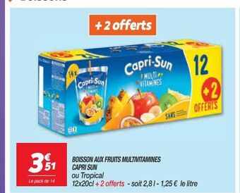 Netto Boisson aux fruits multivitamines capri sun offre