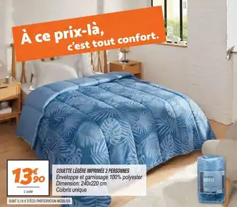Netto Couette legere imprimee 2 personnes offre