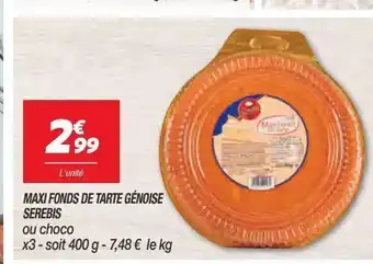 Netto Maxi fonds de tarte genoise serbis offre