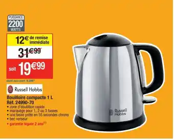 Bouilloire compacte 1l