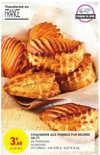 Intermarché Chaussons Aux Pommes Pur beurre X6 offre
